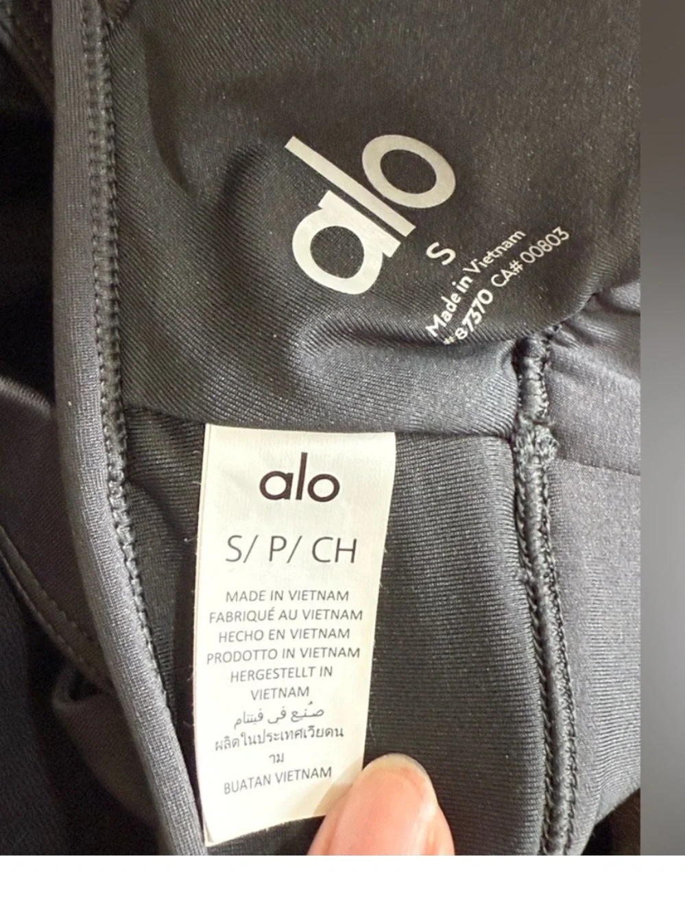 ALO Yoga Midnight Black Double-Strap Sports Bralette